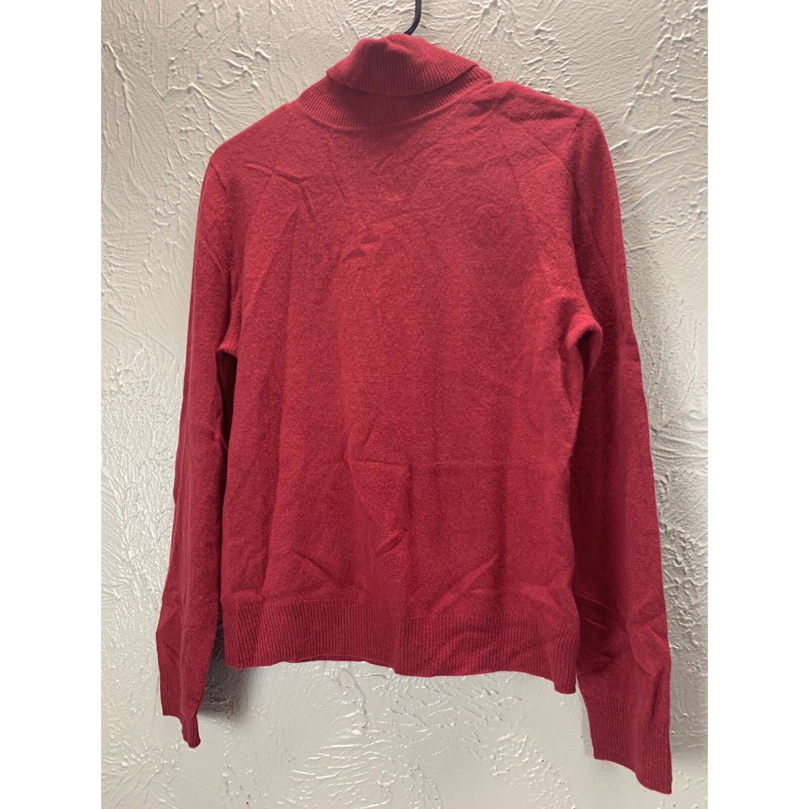 Apt. 9 100% Cashmere Sweater Red Turtleneck Pullover Size Large Nwt
